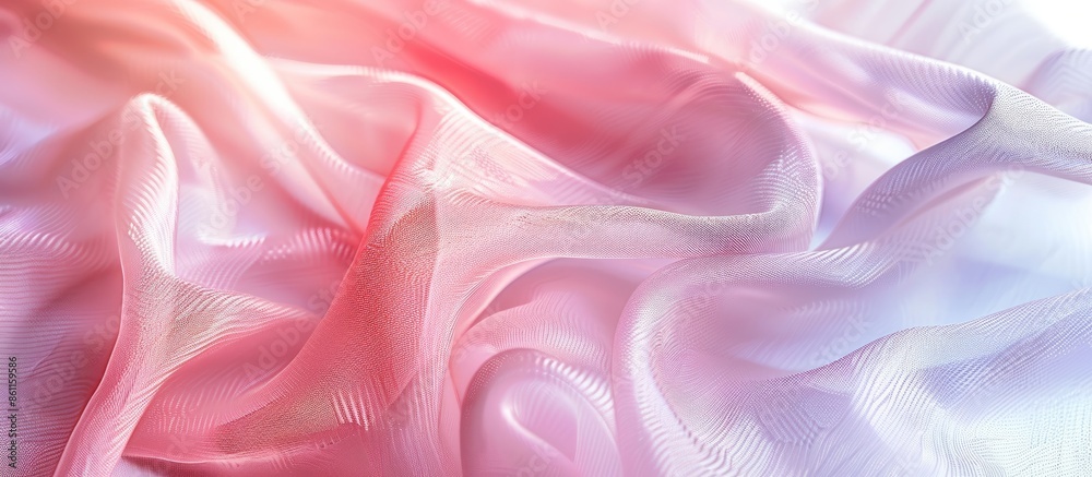 Fototapeta premium Closeup of texture fabric cloth textile background pastel background. Copy space image. Place for adding text and design