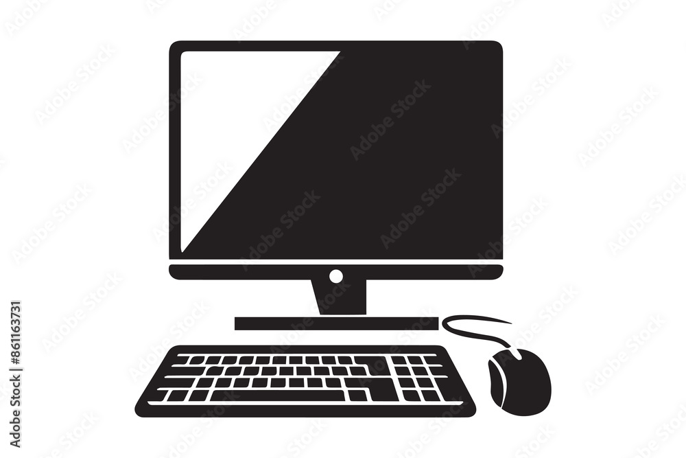 Computer, Laptop Icon silhouette Vector Illustration Artwork Computer, Laptop Icon silhouette Vector Illustration Artwork