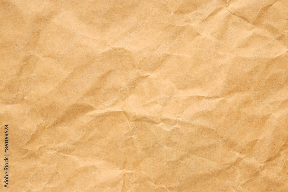 Abstract crumpled and creased recycle brown paper texture background