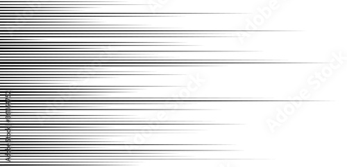 Fast speed lines on white background. Anime comic speed lines movement effect. Vector illustration.