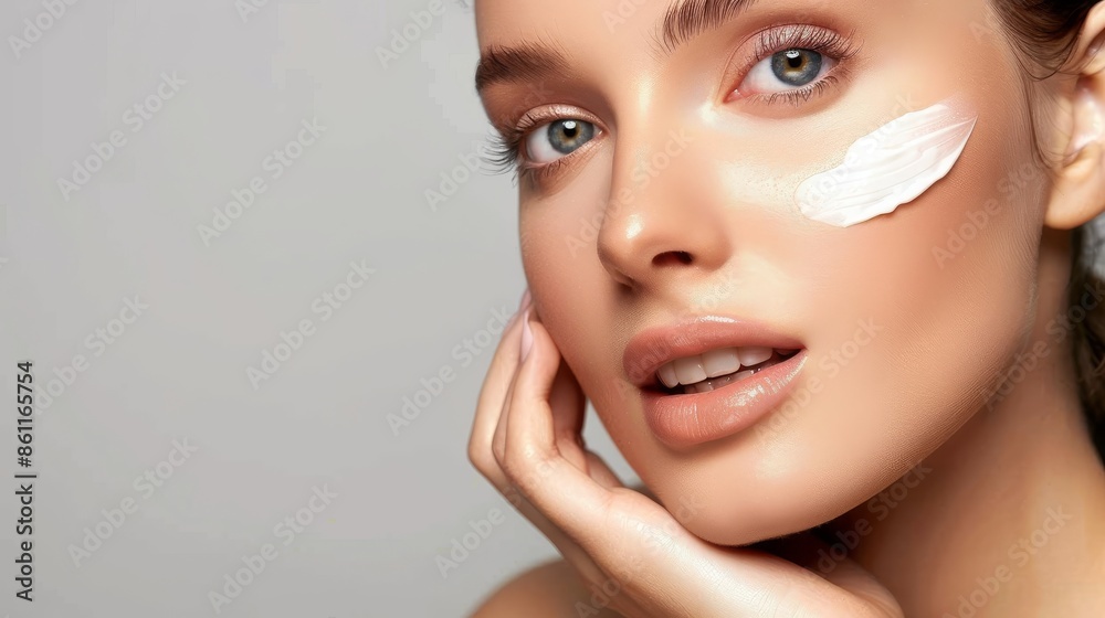 Portrait of a young woman's beauty with light accents. Portrait of a young woman's beauty with light accents.