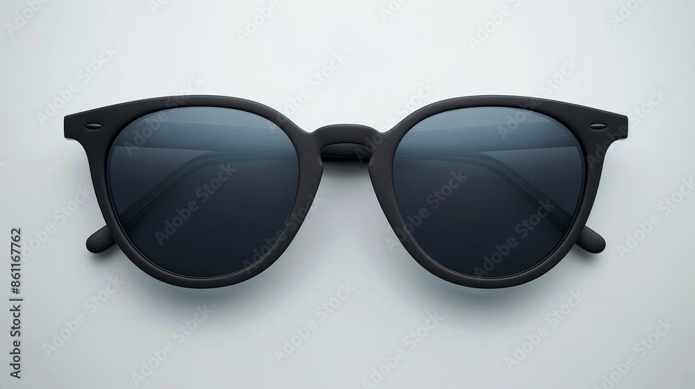 High-quality sunglasses mockup, set against a clean white background, detailed view of the frame and lenses, ideal for commercial use High-quality sunglasses mockup, set against a clean white background, detailed view of the frame and lenses, ideal for commercial use