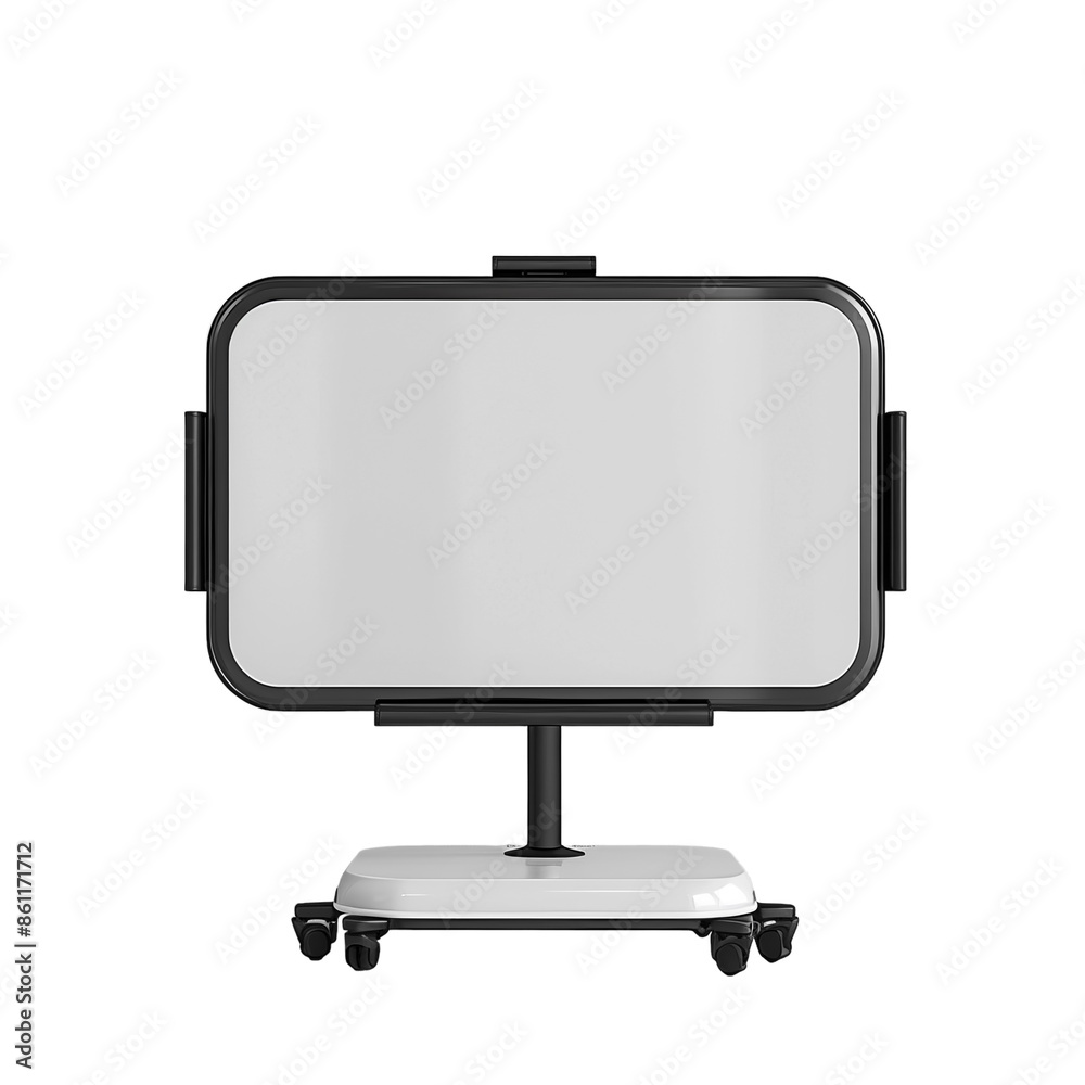 Large whiteboard on stand, isolated on white background. Large whiteboard on stand, isolated on white background.