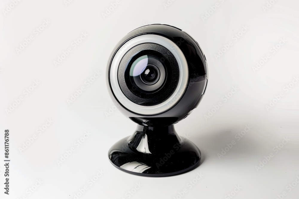 Modern Black and White Web Camera on White Background Modern Black and White Web Camera on White Background