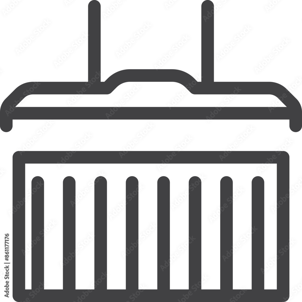 Lift container outline icon on transparency background Lift container outline icon on transparency background