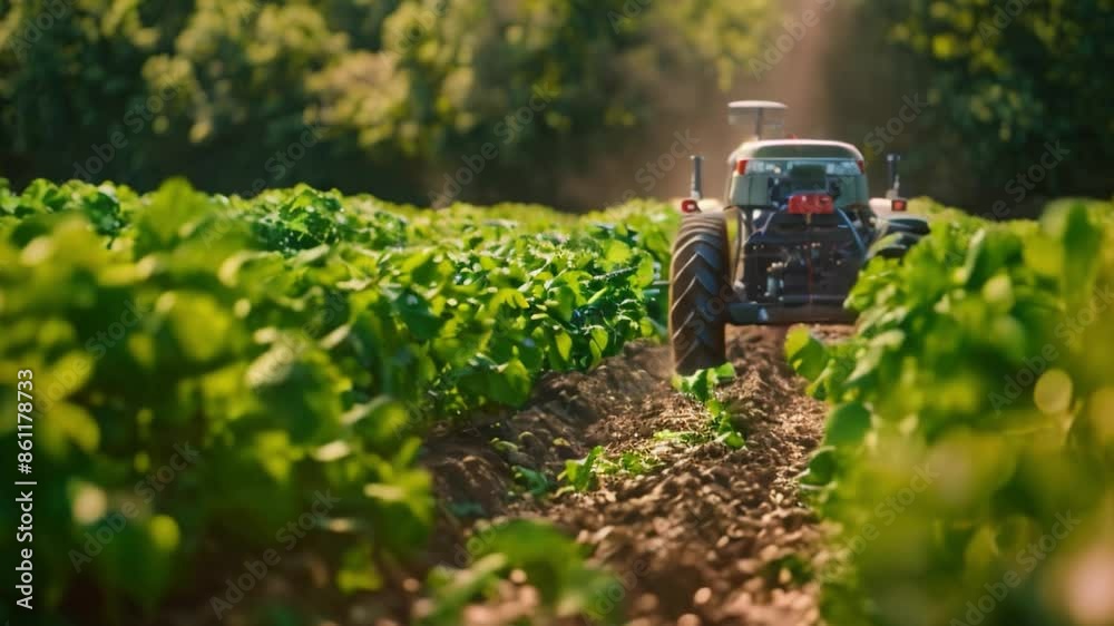 An agricultural technology robot envisions agriculture being revolutionized by technology advancement through robotics driven by automation and artificial intelligence. An agricultural technology robot envisions agriculture being revolutionized by technology advancement through robotics driven by automation and artificial intelligence.