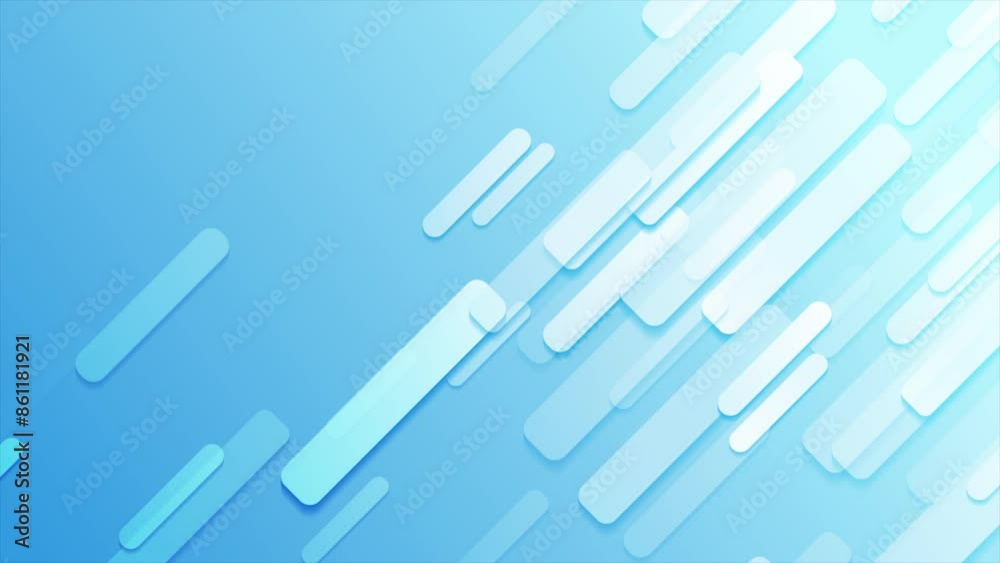 Blue geometric glossy stripes abstract tech background. Seamless looping minimal motion design. Video animation Ultra HD 4K 3840x2160 Blue geometric glossy stripes abstract tech background. Seamless looping minimal motion design. Video animation Ultra HD 4K 3840x2160