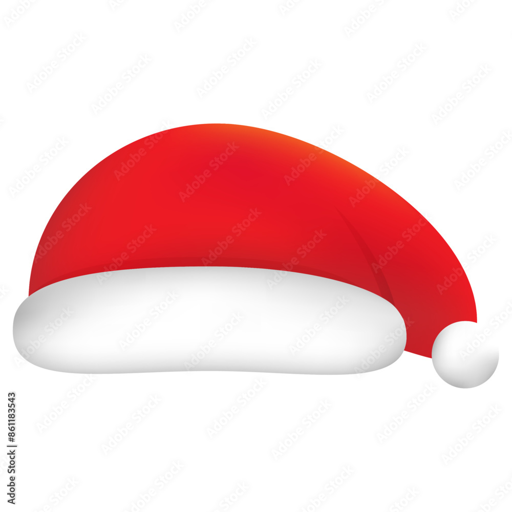 Santa Claus hat icon. Vector illustration, EPS10