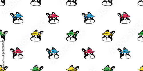 cat seamless pattern kitten sport cap golf calico neko vector pet cartoon doodle tile background gift wrapping paper repeat wallpaper scarf isolated illustration design