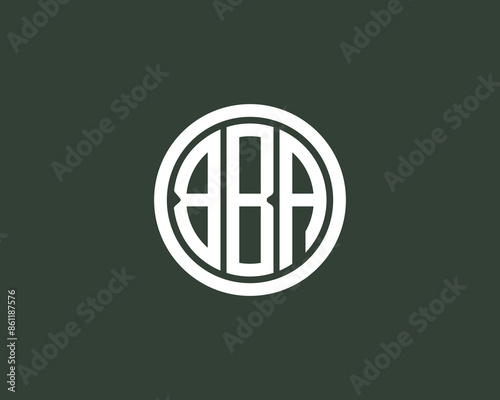 BBA logo design vector template