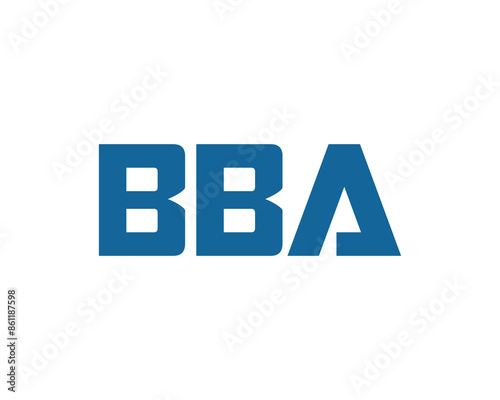 BBA logo design vector template
