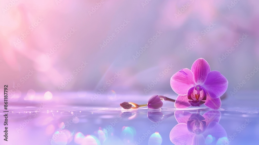 Obraz premium Orchid in Soft Pink and Purple Light