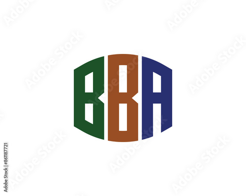 BBA logo design vector template