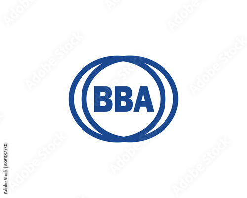 BBA logo design vector template