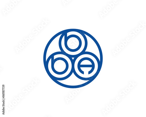 BBA logo design vector template