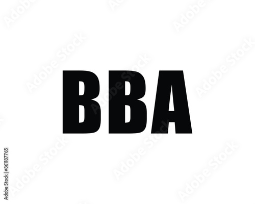BBA logo design vector template