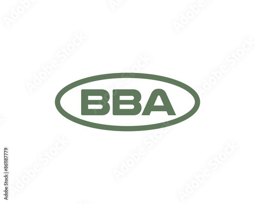 BBA logo design vector template