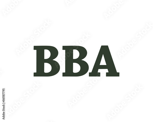 BBA logo design vector template