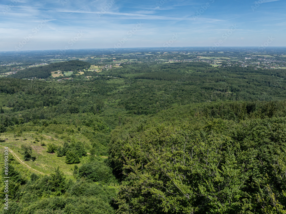 Drone fly above green mountains in summer. Polish green mountains and hills aerial drone photo. Drone view in Beskid mountains, Blatnia. Summer green forest on Blatnia. Beskid mountains in Jaworze. Drone fly above green mountains in summer. Polish green mountains and hills aerial drone photo. Drone view in Beskid mountains, Blatnia. Summer green forest on Blatnia. Beskid mountains in Jaworze.