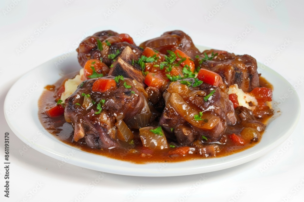 Tender Braised Oxtails in Caribbean-inspired Sauce Tender Braised Oxtails in Caribbean-inspired Sauce