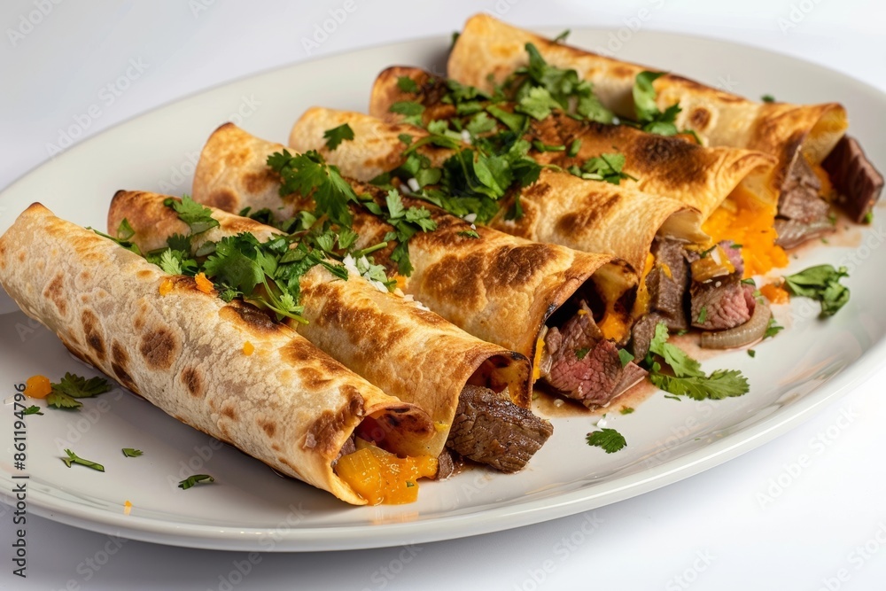 Satisfying Carne Asada Chimichangas with Colorful Presentation Satisfying Carne Asada Chimichangas with Colorful Presentation