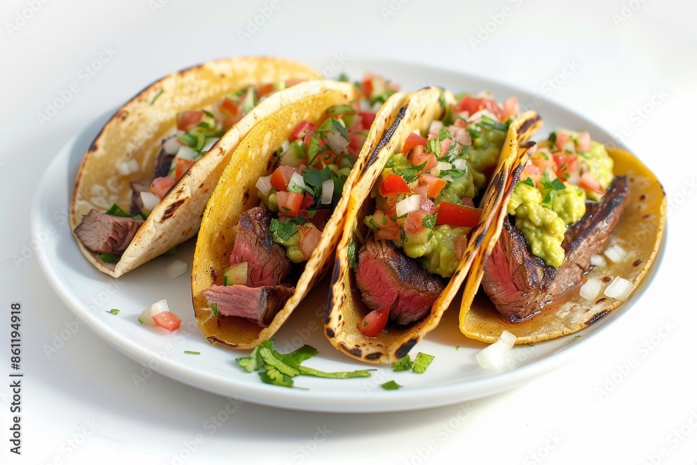 Delicious Carne Asada Tacos with Nopales and Red Onions Delicious Carne Asada Tacos with Nopales and Red Onions