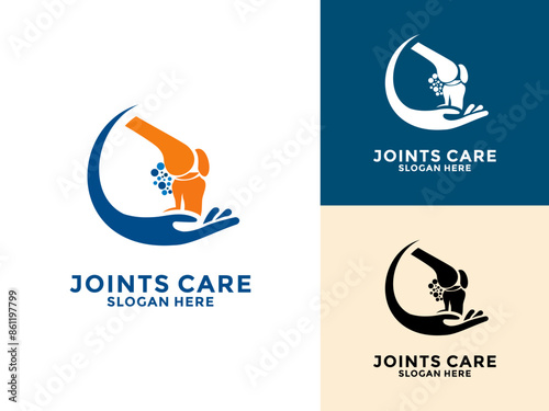 Joint bone logo vector, Bone Joint Logo designs concept, Knee Care logo template, Health Joints logo symbol icon