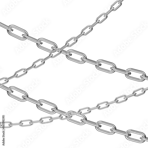 Wallpaper Mural 3D Chrome Chains Torontodigital.ca