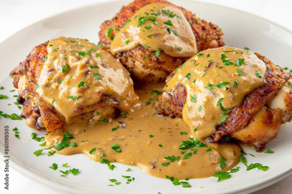 Mustard Glazed Carolina Chicken with House Seasoning Mustard Glazed Carolina Chicken with House Seasoning