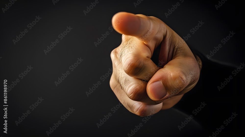 Close up hand pointing gesture. horizontal with big copy space. Close up hand pointing gesture. horizontal with big copy space.