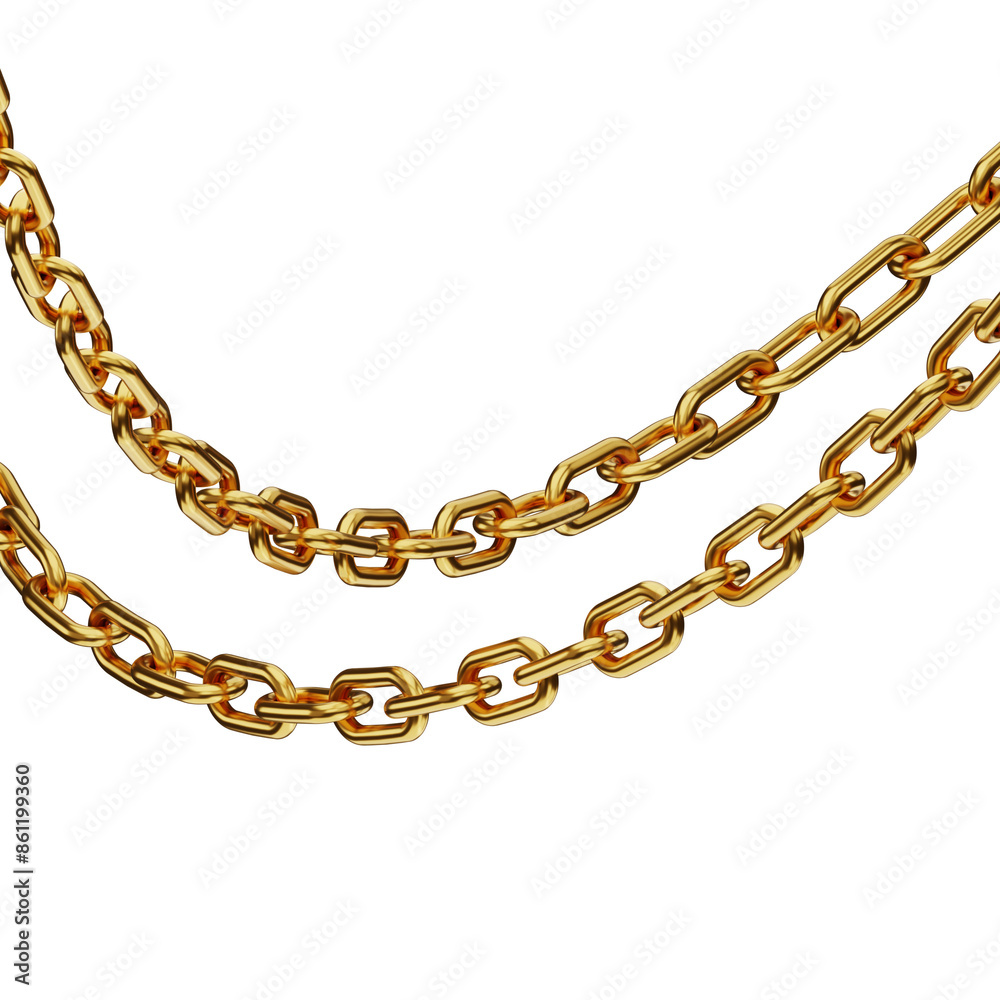 Obraz premium 3D Chrome Chains
