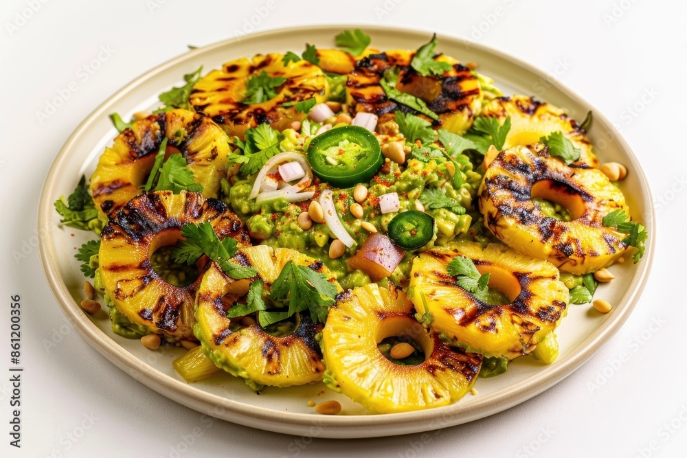Scrumptious Charred Pineapple Guac with Spicy Jalapeño and Creamy Avocado