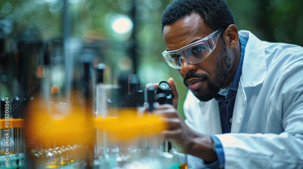 A scientist conducting an experiment in a lab, celebrating the contributions of researchers and scientists on Labor Day. A scientist conducting an experiment in a lab, celebrating the contributions of researchers and scientists on Labor Day.