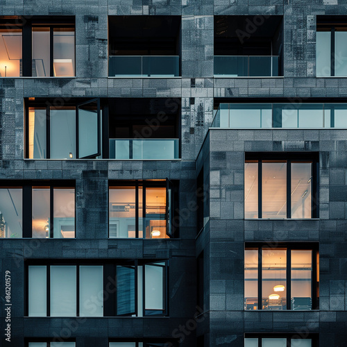 windows of a building, Generative AI