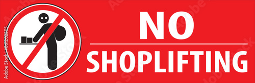 No shoplifting warning notice vector.eps