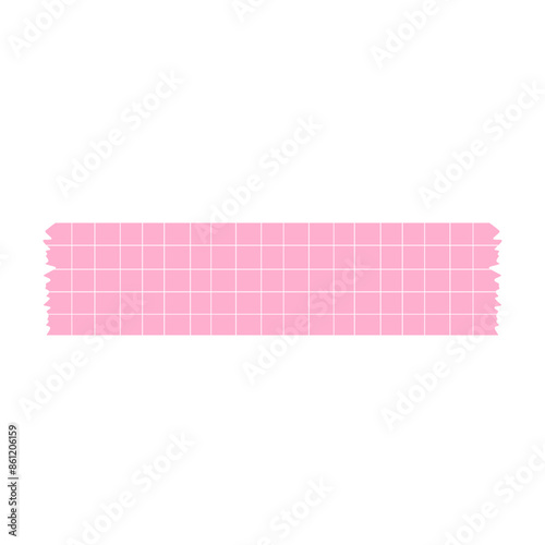 pink tile masking tape adhesive tape sticky tape flat style vector illustration isolated on white and transparent background