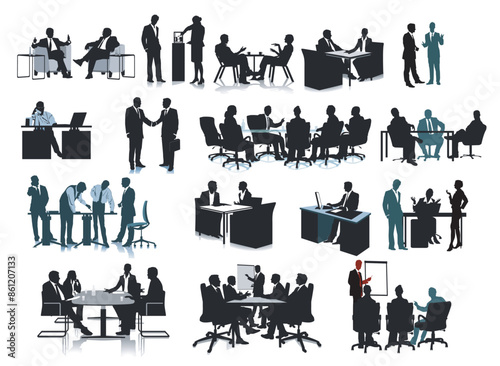 eine Arbeitsgruppe von  Personen beim Meeting. illustration