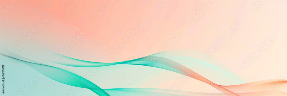 gradients peach and green color waves and curves, abstract shapes and texture as background, modern art wallpaper gradients peach and green color waves and curves, abstract shapes and texture as background, modern art wallpaper