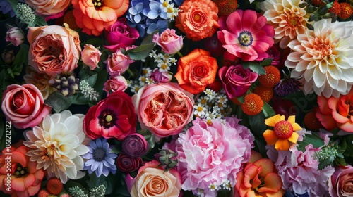 An image featuring a stunning arrangement of flowers in full bloom