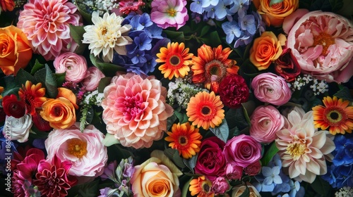 An image featuring a stunning arrangement of flowers in full bloom