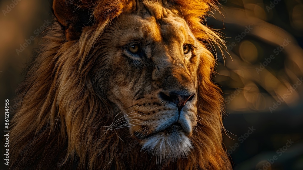 Fototapeta premium Lion animal kingdom collection with amazing effect.