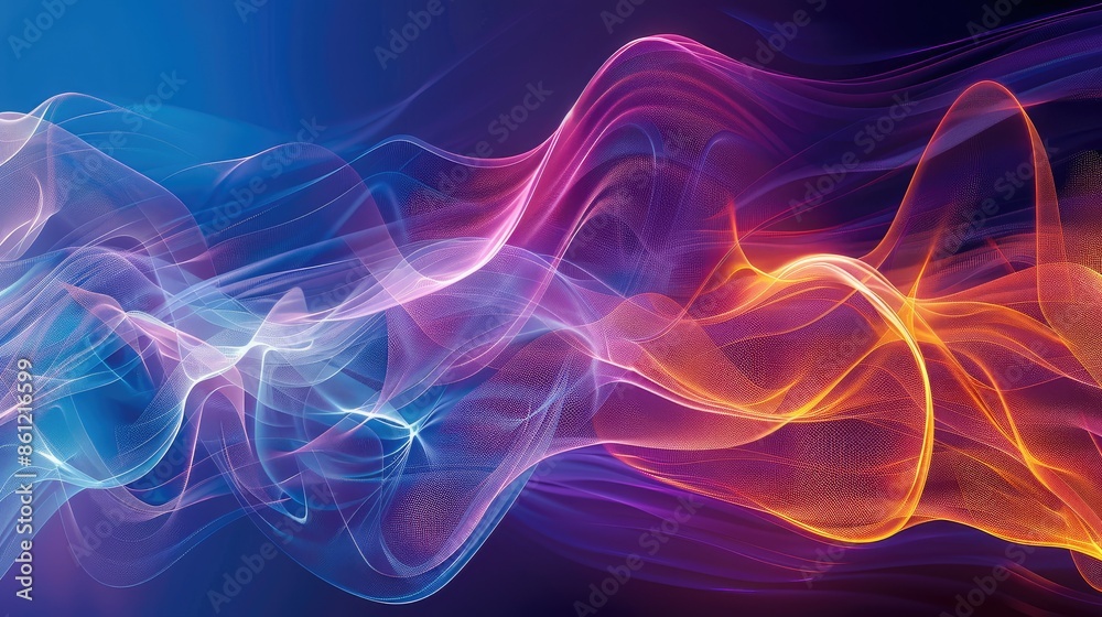 Abstract colorful lines creating a sense of dynamic flow Abstract colorful lines creating a sense of dynamic flow