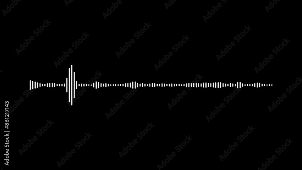 Audio spectrum waveform animation on black background