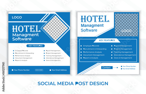 Creative social media post business card template