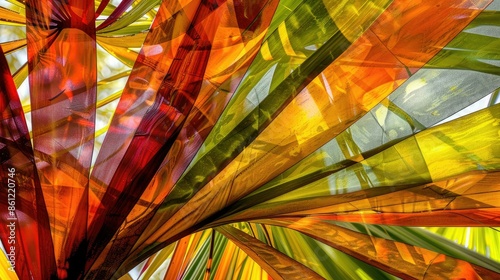 Abstract natural patterns inspired by palm leaves