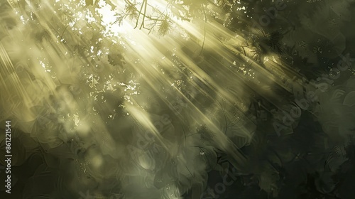 Abstract of sunlight filtering through branches