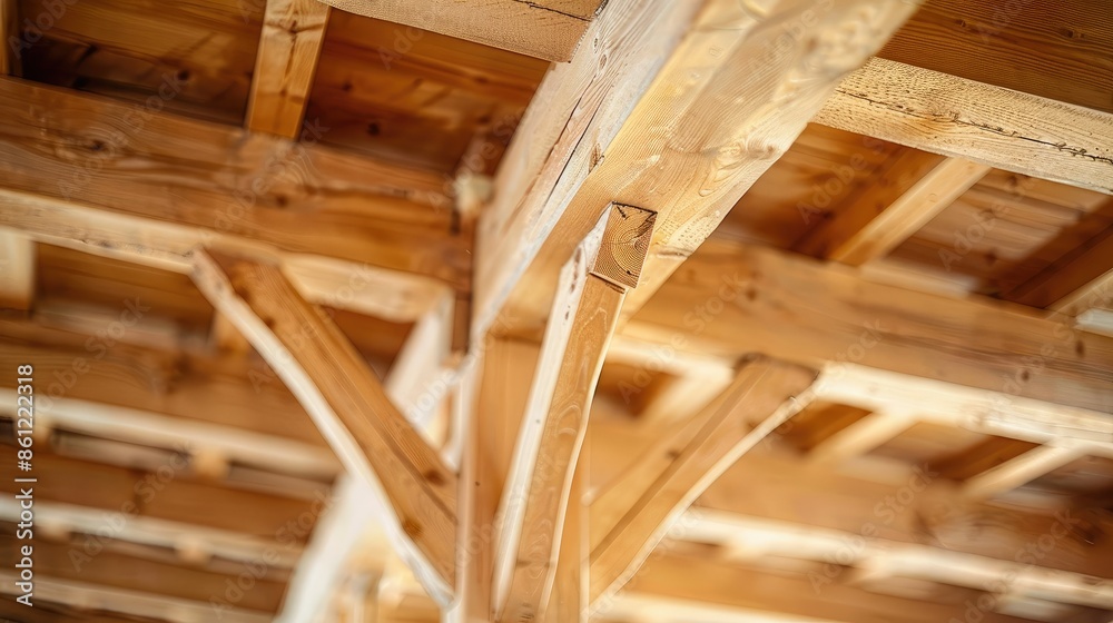 Abstract view of architectural beams intersecting Abstract view of architectural beams intersecting