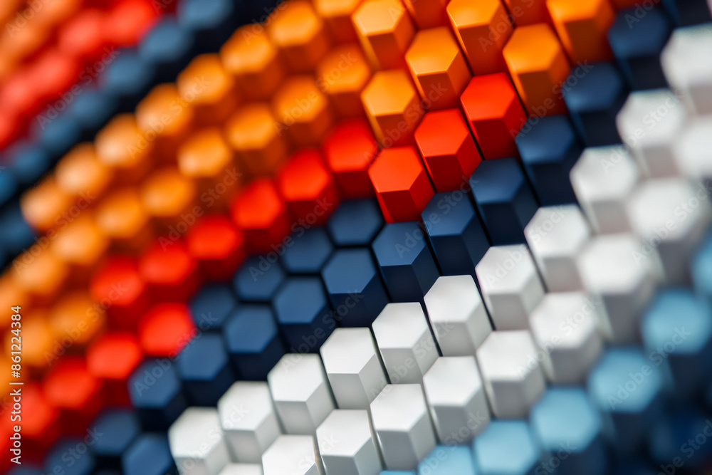 Fototapeta premium 3D geometric patterns forming a chaotic yet harmonious visual symphony 