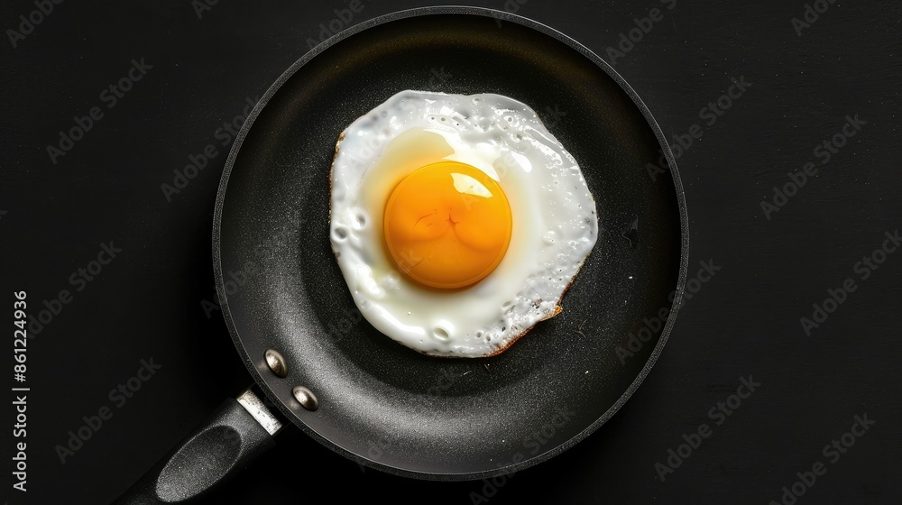 A Single Sunny-Side Up Egg in a Pan A Single Sunny-Side Up Egg in a Pan