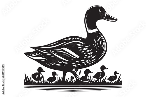 Duck Vector silhouette image